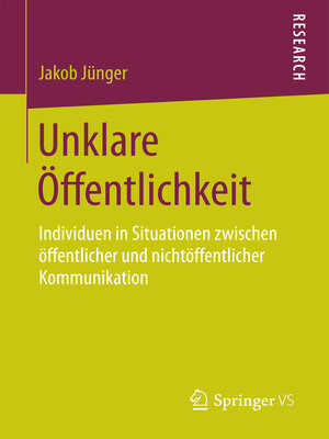 cover image of Unklare Öffentlichkeit
